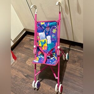 Vintage Vibes Baby Doll Metal Stroller For Pretend Play